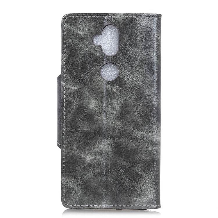 Wallet Leather Cell Phone Flip Cover Case for Asus Zenfone 5 Lite ZC600KL - Grey-3