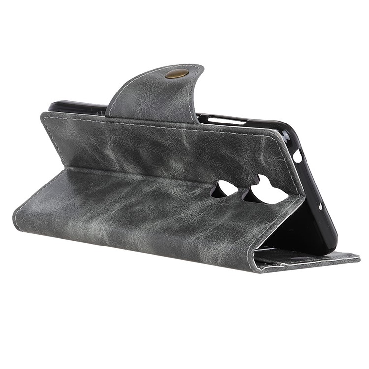 Wallet Leather Cell Phone Flip Cover Case for Asus Zenfone 5 Lite ZC600KL - Grey-5