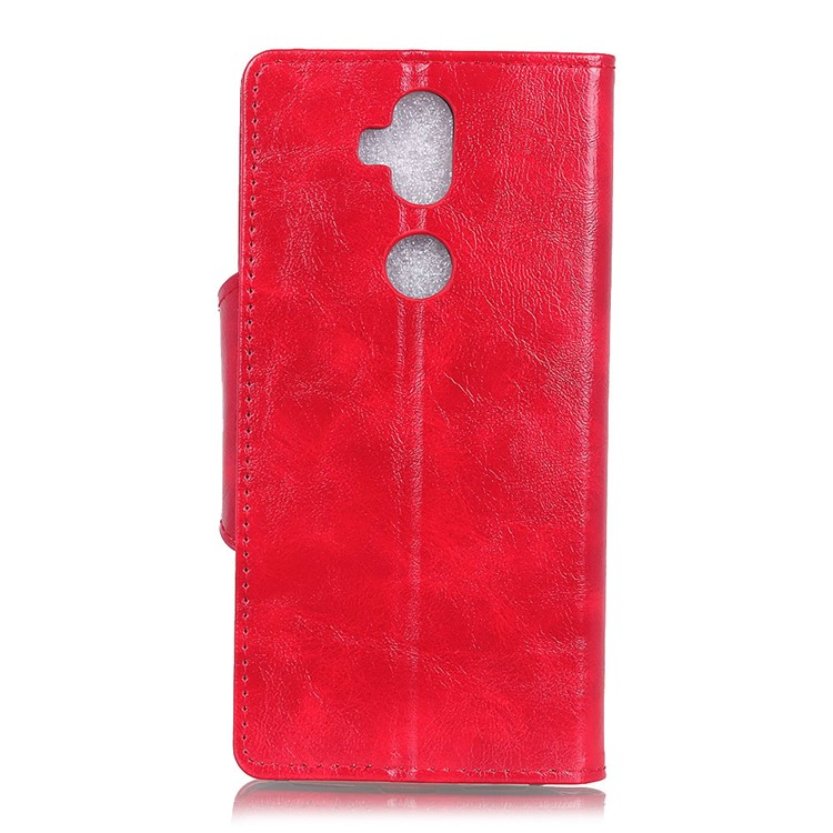 Leather Cell Phone Wallet Stand Cover Shell for Asus Zenfone 5 Lite ZC600KL - Red-3