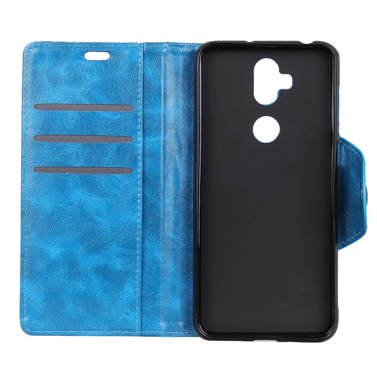 Leather Stand Wallet Mobile Phone Casing for Asus Zenfone 5 Lite ZC600KL - Blue-4