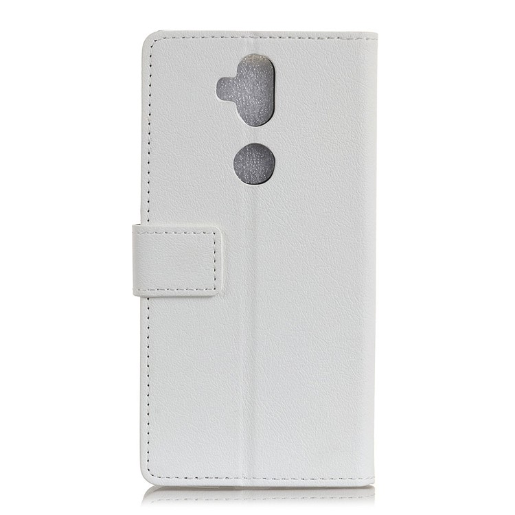 Wallet Leather Cell P[hone Cover with Stand for Asus Zenfone 5 Lite ZC600KL - White-3