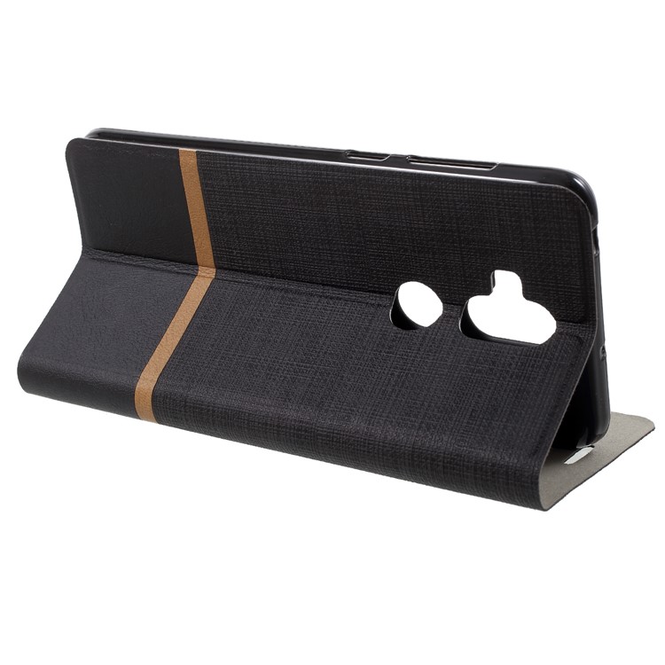 Cross Texture PU Leather Card Holder Phone Case for Asus Zenfone 5 Lite ZC600KL - Black-4