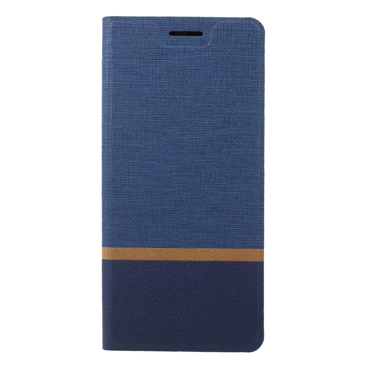 Cross Texture PU Leather Flip Stand Cover with Card Slot for Asus Zenfone 5 Lite ZC600KL - Blue-1