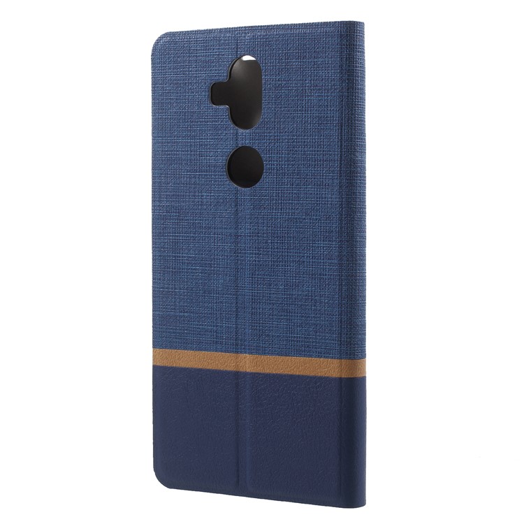 Cross Texture PU Leather Flip Stand Cover with Card Slot for Asus Zenfone 5 Lite ZC600KL - Blue-2