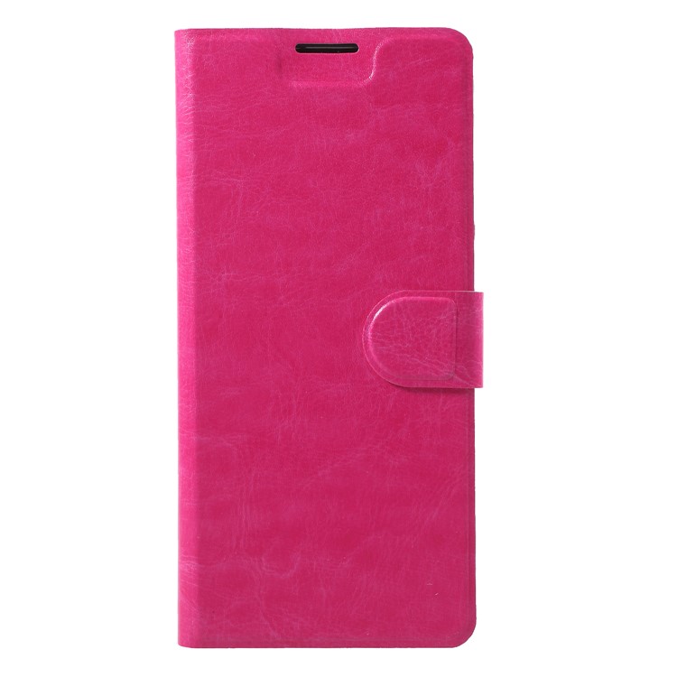 Crazy Horse Texture Card Holder Leather Stand Shell for Asus Zenfone 5 Lite ZC600KL - Rose-3