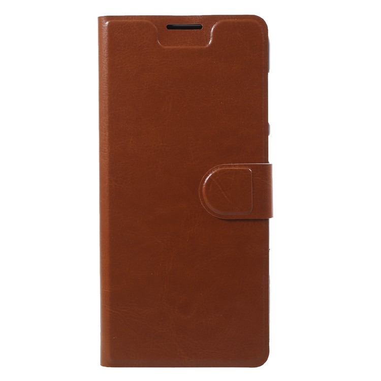 Crazy Horse Texture Stand Leather Magnetic Cover with Card Holder for Asus Zenfone 5 Lite ZC600KL - Brown-1