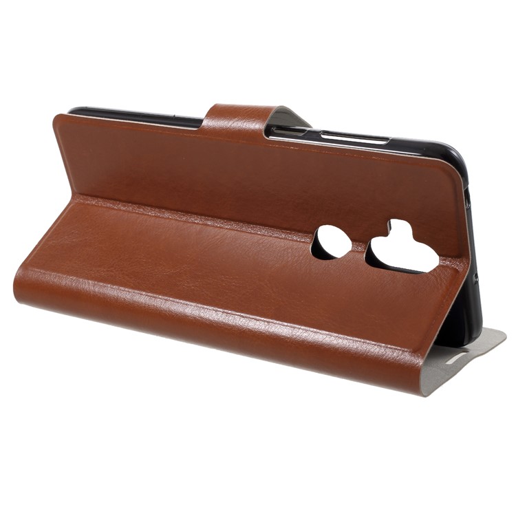 Crazy Horse Texture Stand Leather Magnetic Cover with Card Holder for Asus Zenfone 5 Lite ZC600KL - Brown-4