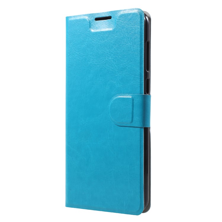 Crazy Horse Texture Card Holder Leather Phone Casing with Stand for Asus Zenfone 5 Lite ZC600KL - Blue-3