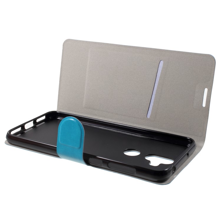 Crazy Horse Texture Card Holder Leather Phone Casing with Stand for Asus Zenfone 5 Lite ZC600KL - Blue-5