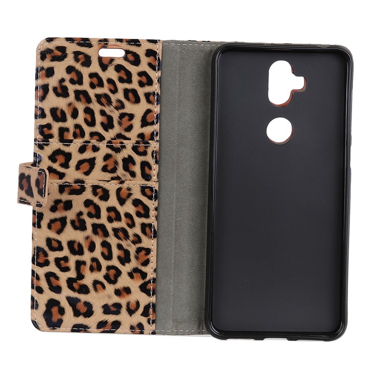Leopard Pattern Wallet Stand Leather Phone Case for Asus Zenfone 5 Lite ZC600KL-5