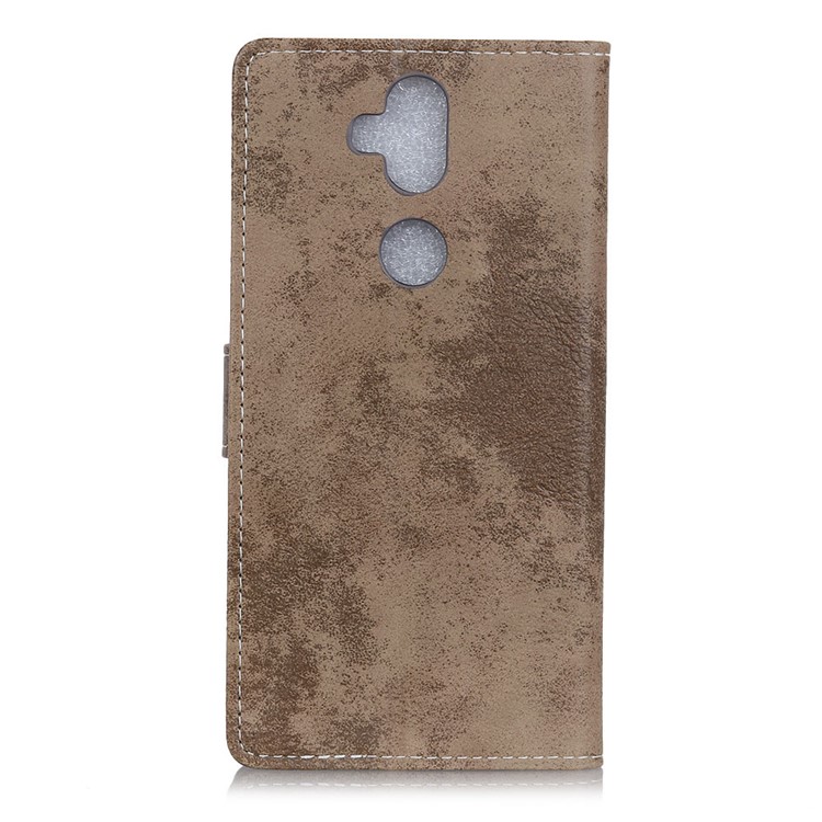Vintage Style Wallet PU Leather Stand Phone Casing for Asus Zenfone 5 Lite ZC600KL - Khaki-5