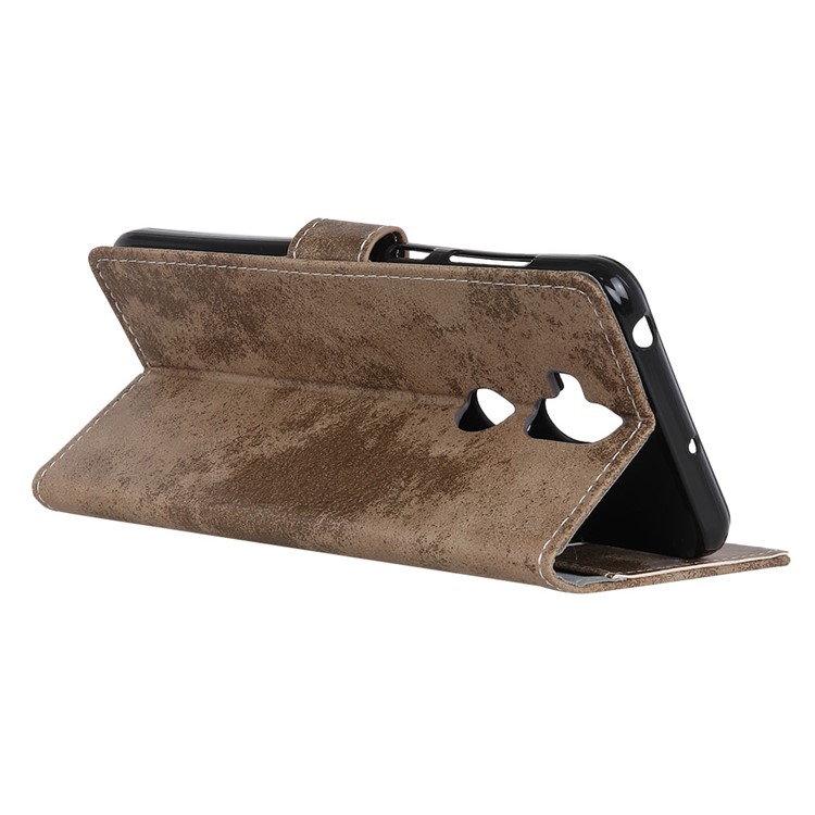 Vintage Style Wallet PU Leather Stand Phone Casing for Asus Zenfone 5 Lite ZC600KL - Khaki-7