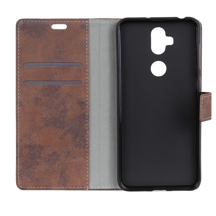 Vintage Style Wallet PU Leather Stand Mobile Shell for Asus Zenfone 5 Lite ZC600KL - Brown-6