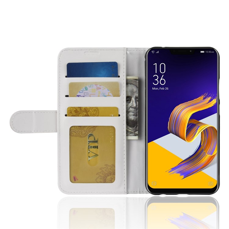 Crazy Horse Texture Wallet Stand Leather Phone Cover for Asus Zenfone 5 ZE620KL - White-6