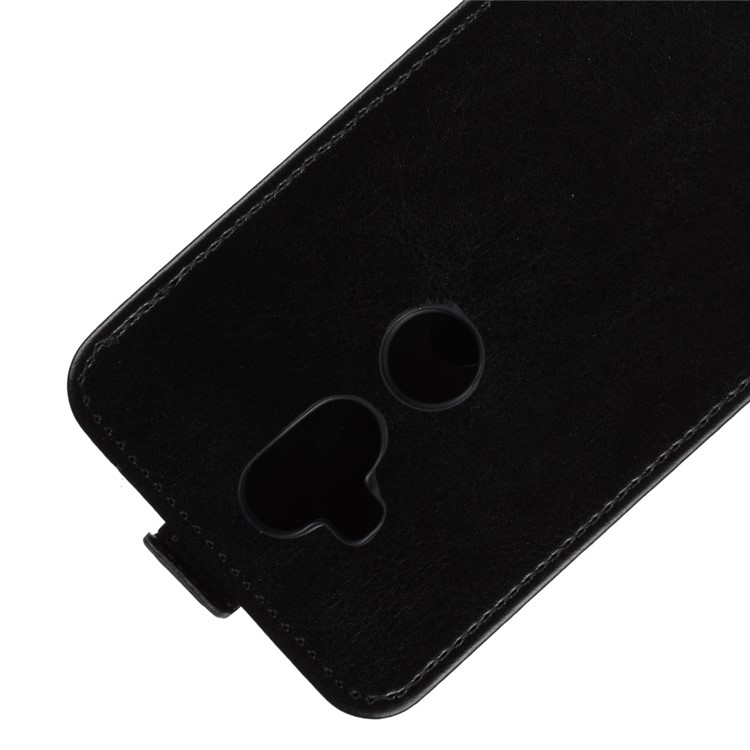 Crazy Horse Vertical Flip Card Holder Leather Case for Asus Zenfone 5 Lite ZC600KL - Black-3