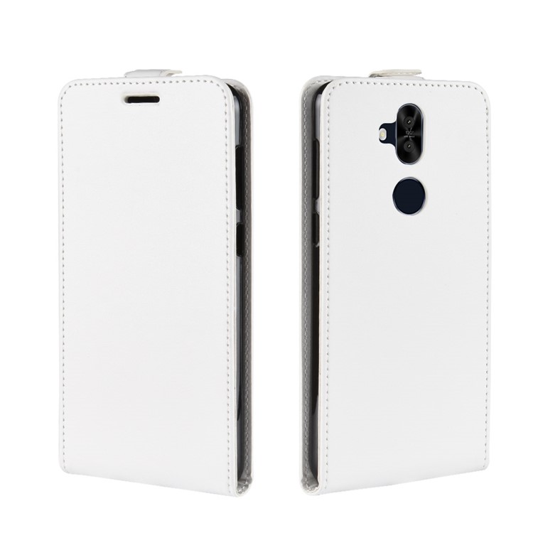 Crazy Horse Vertical Flip Card Holder Leather Cover for Asus Zenfone 5 Lite ZC600KL - White-2