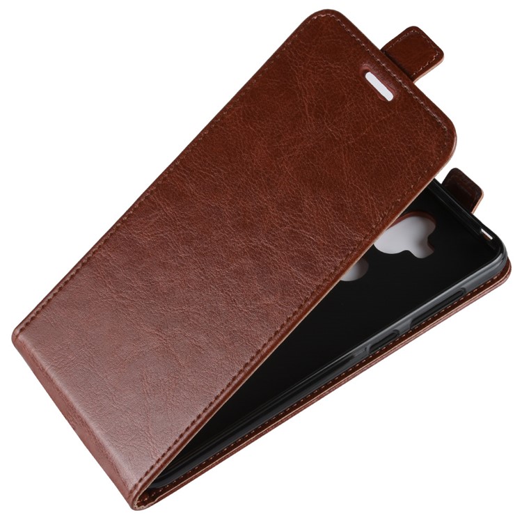 Crazy Horse Vertical Flip Card Holder Leather Phone Case for Asus Zenfone 5 Lite ZC600KL - Brown-4