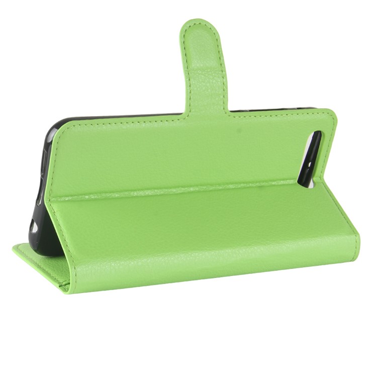 Litchi Texture Wallet Stand Leather Shell Case for Asus ZenFone 4 Pro (ZS551KL) - Green-5