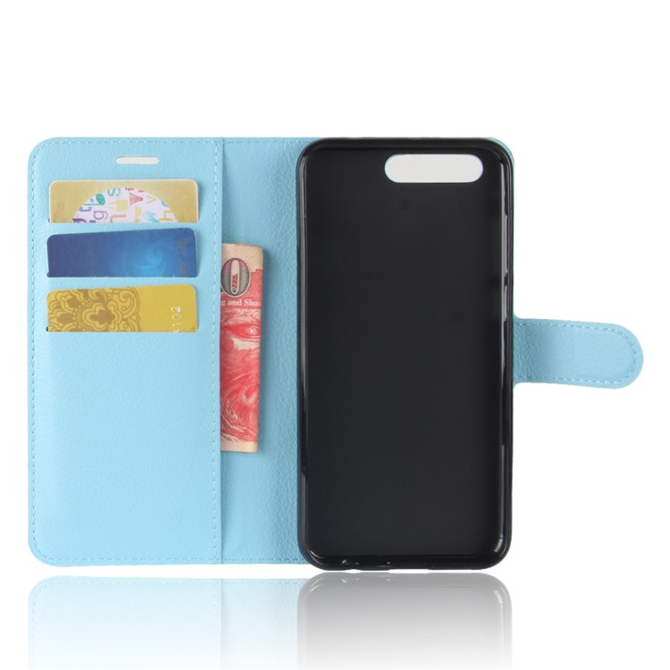 Litchi Texture Wallet Stand Leather Case Accessory for Asus ZenFone 4 Pro (ZS551KL) - Blue-3