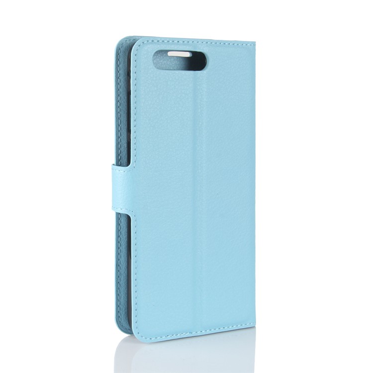 Litchi Texture Wallet Stand Leather Case Accessory for Asus ZenFone 4 Pro (ZS551KL) - Blue-6