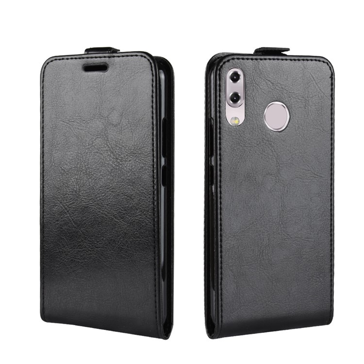 Crazy Horse Vertical Leather Card Holder Case for Asus Zenfone 5 ZE620KL - Black-2