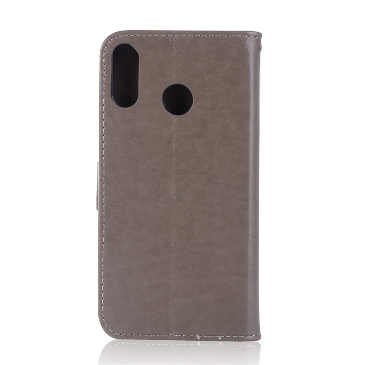 Imprint Owl Dream Catcher Pattern Wallet Leather Cover for Asus Zenfone 5Z ZS620KL - Grey-3