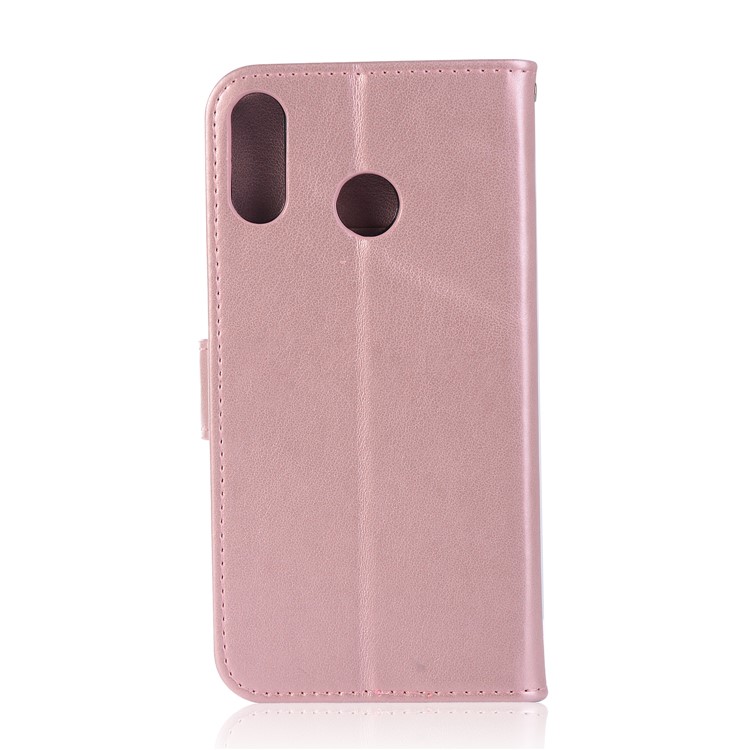 Imprint Owl Dream Catcher Pattern Wallet Leather Shell for Asus Zenfone 5Z ZS620KL - Rose Gold-3