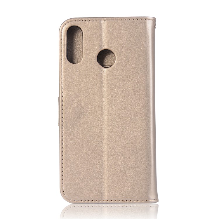 Imprint Owl Dream Catcher Pattern PU Leather Wallet Stand Phone Case for Asus Zenfone 5Z ZS620KL - Gold-3