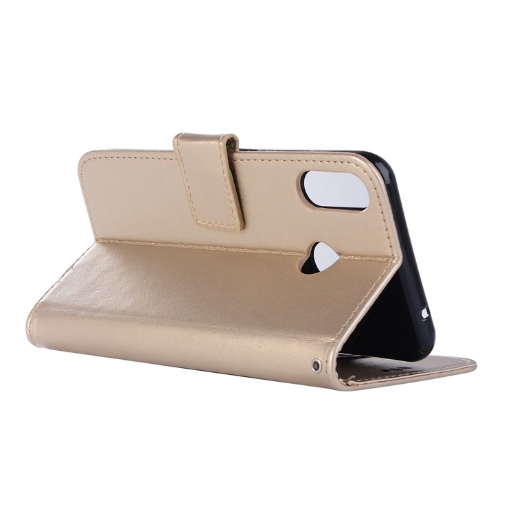 Imprint Owl Dream Catcher Pattern PU Leather Wallet Stand Phone Case for Asus Zenfone 5Z ZS620KL - Gold-5