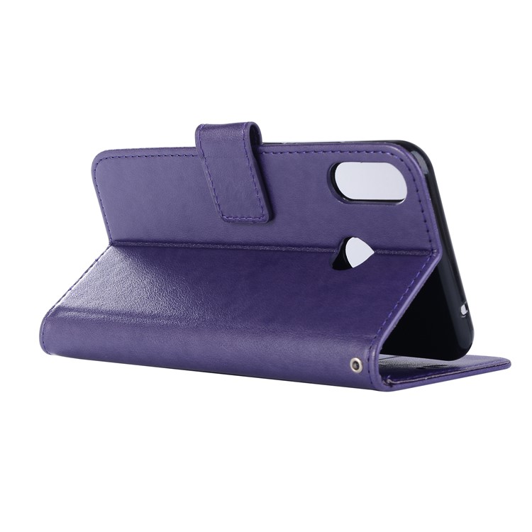 Imprint Owl Dream Catcher Pattern PU Leather Mobile Casing for Asus Zenfone 5Z ZS620KL - Purple-5