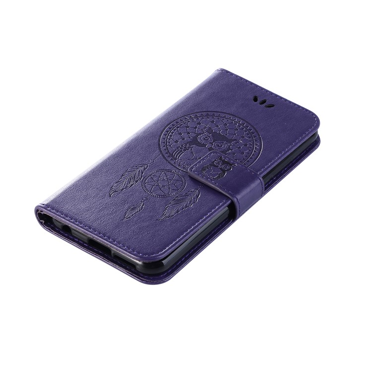 Imprint Owl Dream Catcher Pattern PU Leather Mobile Casing for Asus Zenfone 5Z ZS620KL - Purple-7