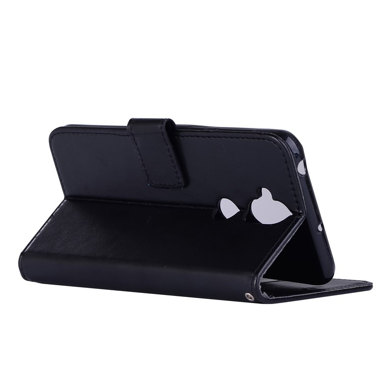 Imprint Owl Dream Catcher Pattern Leather Wallet Case for Asus Zenfone 5 Lite ZC600KL - Black-5