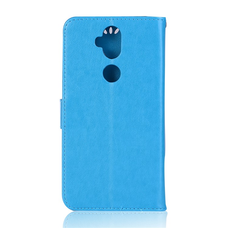 Imprint Owl Dream Catcher Pattern Wallet Leather Stand Phone Shell for Asus Zenfone 5 Lite ZC600KL - Blue-3