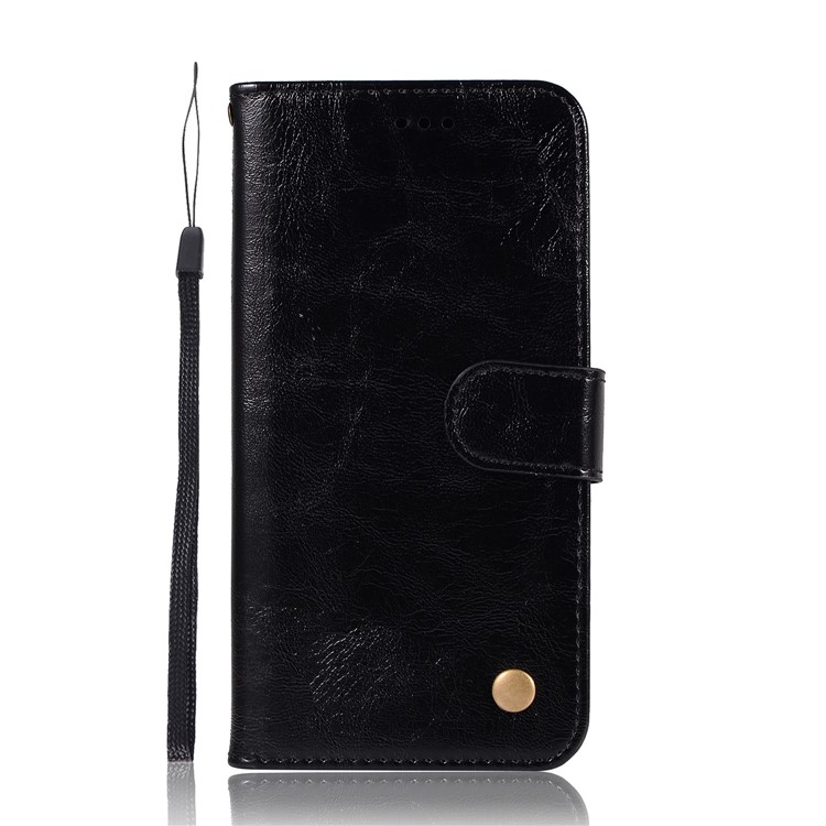 Premium Vintage Leather Wallet Case for Asus Zenfone 5Z ZS620KL - Black-2