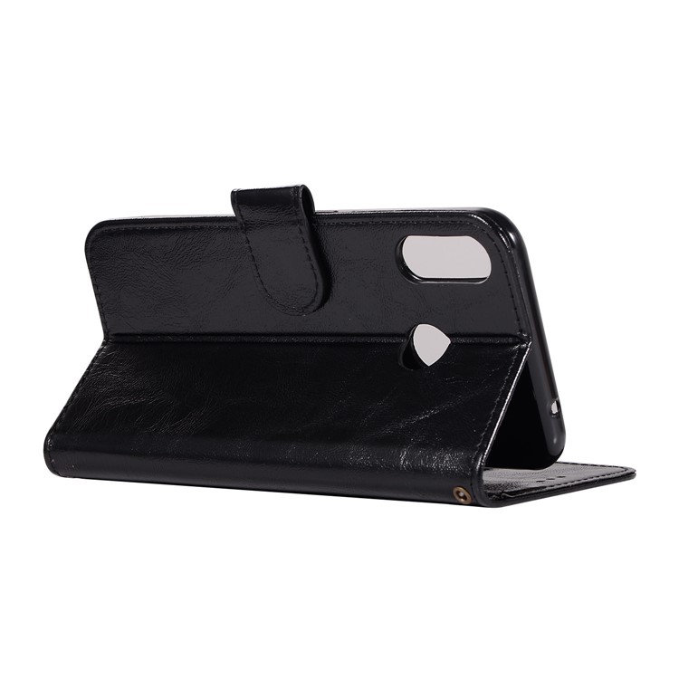 Premium Vintage Leather Wallet Case for Asus Zenfone 5Z ZS620KL - Black-6