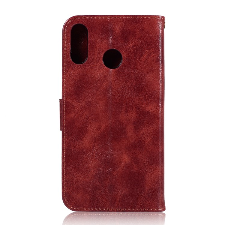 Premium Vintage Leather Stand Case with Card Slots for Asus Zenfone 5Z ZS620KL - Wine Red-3