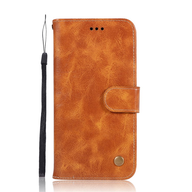 Premium Vintage Leather Stand Cover with Card Slots for Asus Zenfone 5Z ZS620KL - Brown-2
