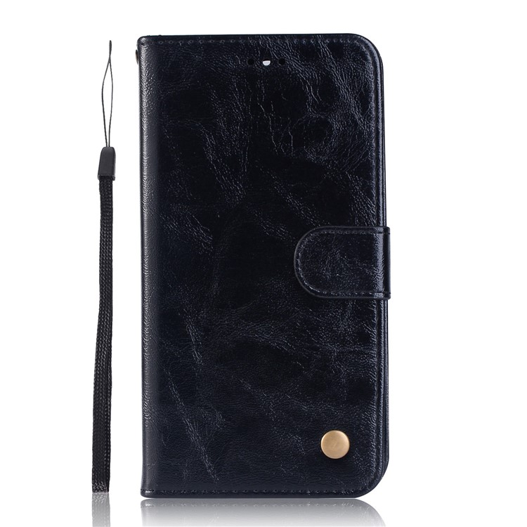 Premium Vintage Leather Wallet Case for Asus Zenfone 5 Lite ZC600KL - Black-2