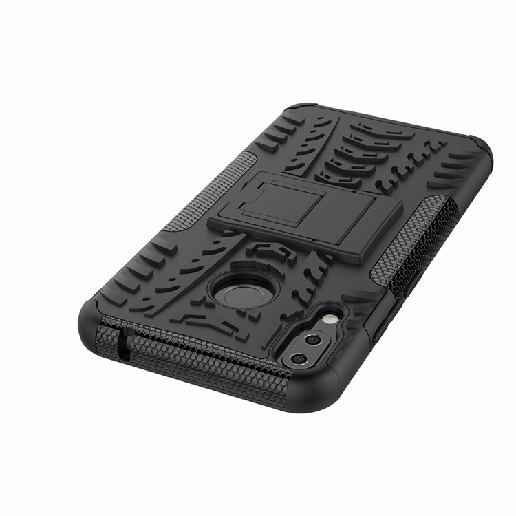 Anti-slip PC + Silicone Hybrid Case with Kickstand for Asus Zenfone 5Z ZS620KL / 5 ZE620KL - Black-3