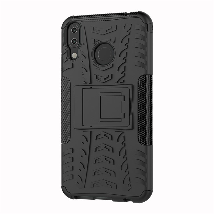 Anti-slip PC + Silicone Hybrid Case with Kickstand for Asus Zenfone 5Z ZS620KL / 5 ZE620KL - Black-4