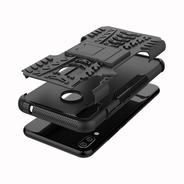 Anti-slip PC + Silicone Hybrid Case with Kickstand for Asus Zenfone 5Z ZS620KL / 5 ZE620KL - Black-8