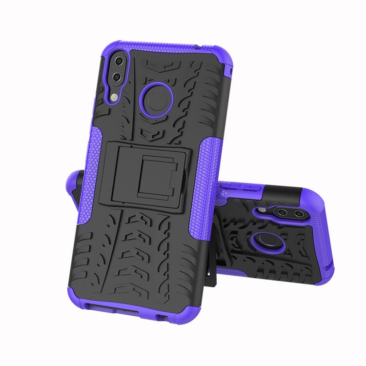 Anti-slip PC + Silicone Combo Capa Shell Case Com Suporte Para Asus Zenfone 5Z ZS620KL / 5 ZE620KL - Roxa-2