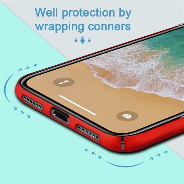 IMAK Jazz Skin Feel PC Case + Screen Film for Asus Zenfone 5Z ZS620KL/5 ZE620KL - Red-3