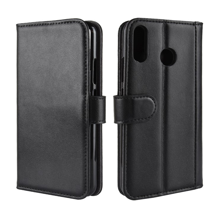 Genuine Split Leather Wallet Stand Phone Shell for Asus Zenfone 5 ZE620KL - Black-2