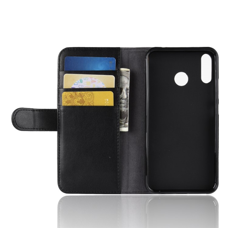 Genuine Split Leather Wallet Stand Phone Shell for Asus Zenfone 5 ZE620KL - Black-5
