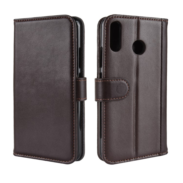 For Asus Zenfone 5 ZE620KL Genuine Split Leather Wallet Stand Mobile Protective Cover Case - Brown-2