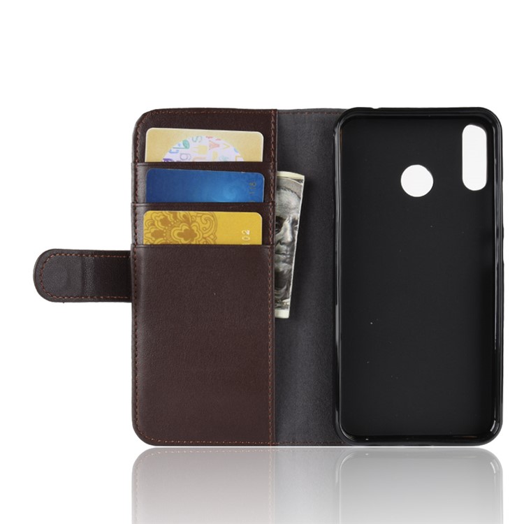 For Asus Zenfone 5 ZE620KL Genuine Split Leather Wallet Stand Mobile Protective Cover Case - Brown-5
