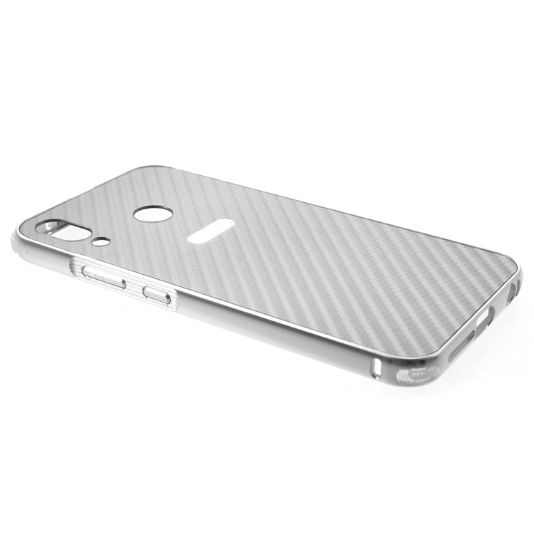 Drop-proof Slide-on Aluminium Alloy Frame + Carbon Fiber Texture PC Case for Asus Zenfone 5 ZE620KL - Silver-2