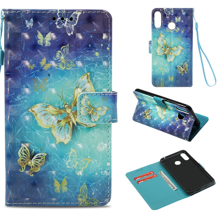 Light Spot Decor Pattern Printing Wallet Leather Cover for Asus Zenfone 5Z ZS620KL - Butterfly-1