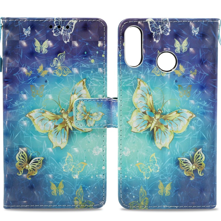 Light Spot Decor Pattern Printing Wallet Leather Cover for Asus Zenfone 5Z ZS620KL - Butterfly-3